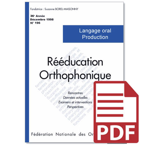 Image principale de N° 196 - Langage oral - Production (pdf)