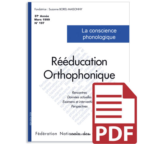 Image principale de N° 197 - La conscience phonologique (pdf)