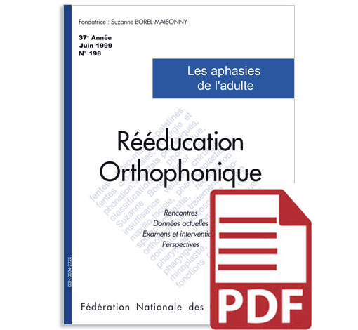 Image principale de N° 198 -  Les aphasies de l'adulte (pdf)