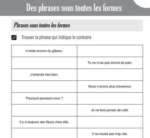 Image sur le produit Des phrases sous toutes les formes