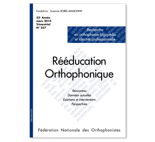 Image principale de N° 257 - Recherche en orthophonie-logopédie et identité professionnelle