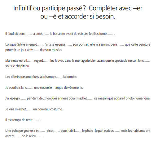 Image sur le produit Les participes pass&eacute;s