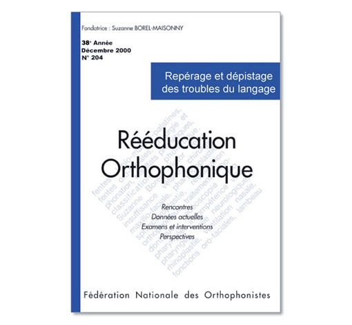 Image principale de N° 204 - Repérage et dépistage des troubles du langage (pdf)