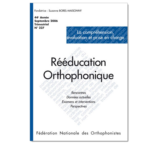 Image principale de N° 227 - La compréhension, évaluation et prise en charge
