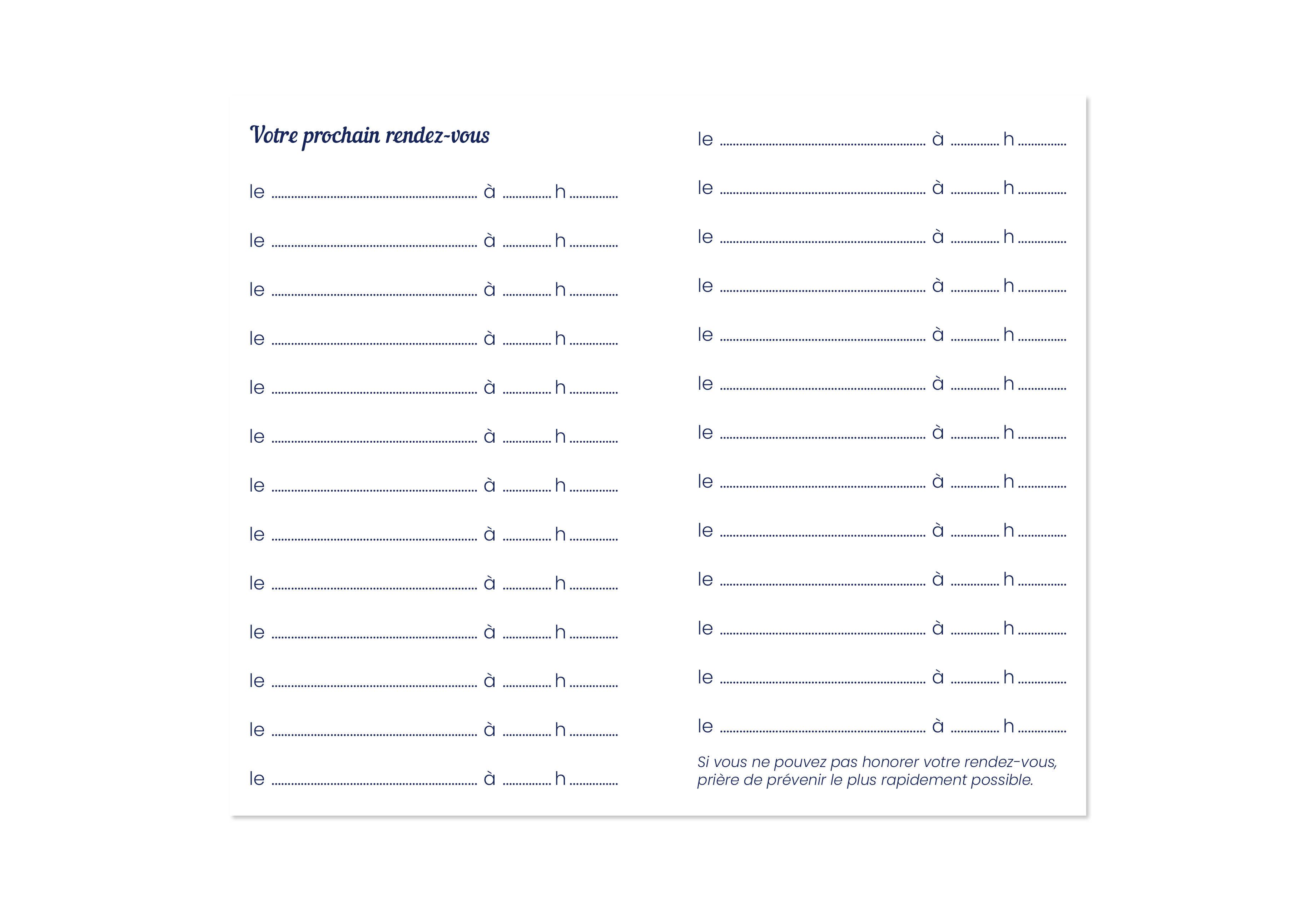 Image sur le produit Carnets de rendez-vous