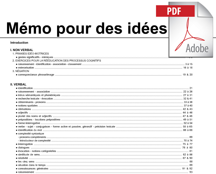 Image principale de Mémo pour des idées (pdf)
