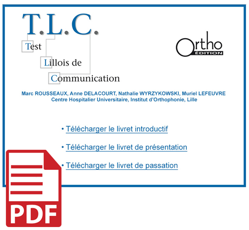 Image sur le produit TLC - Test Lillois de communication (version pdf)