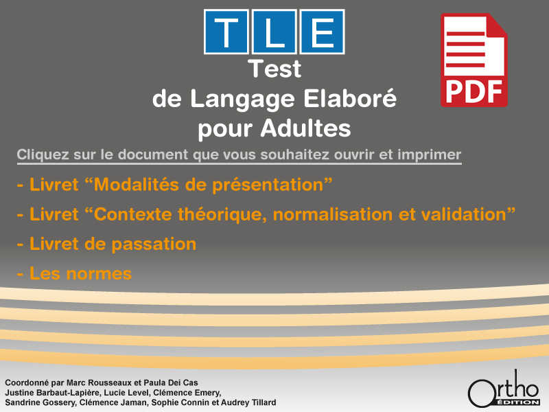 Image principale de TLE (pdf)