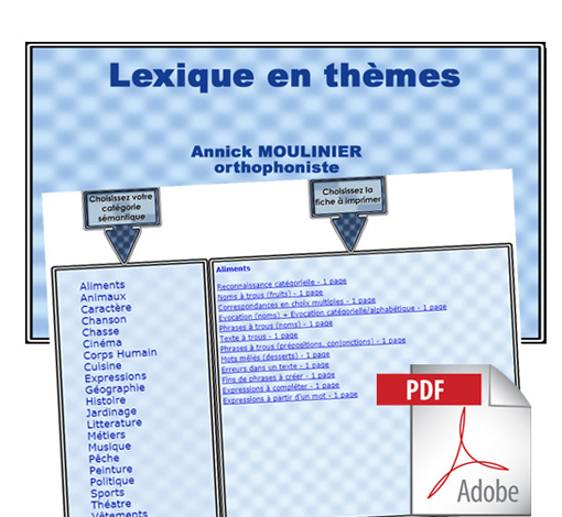 Image principale de Lexique en thèmes (pdf)