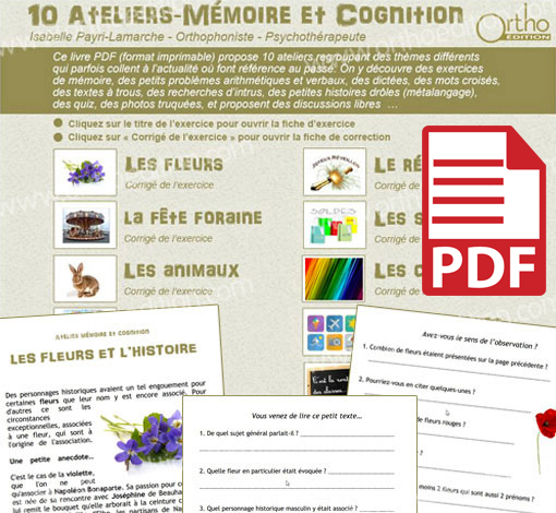 Image du produit 10 Ateliers - Mémoire et Cognition (pdf)