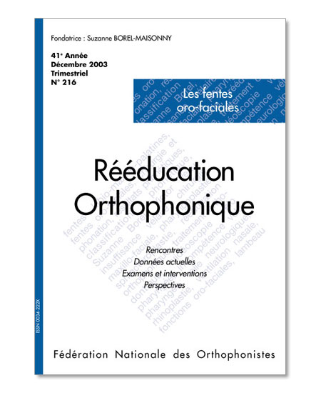 Image du produit N&deg;216 - Les fentes oro-faciales