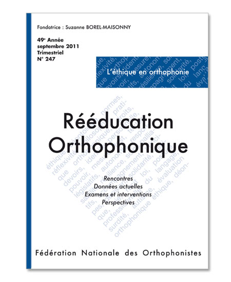 Image du produit N° 247 - L'éthique en orthophonie (pdf)