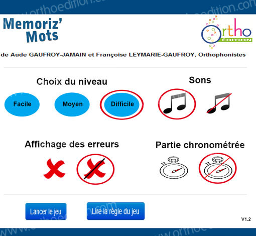 Image de Mémoriz'mots, produit d'Ortho Édition