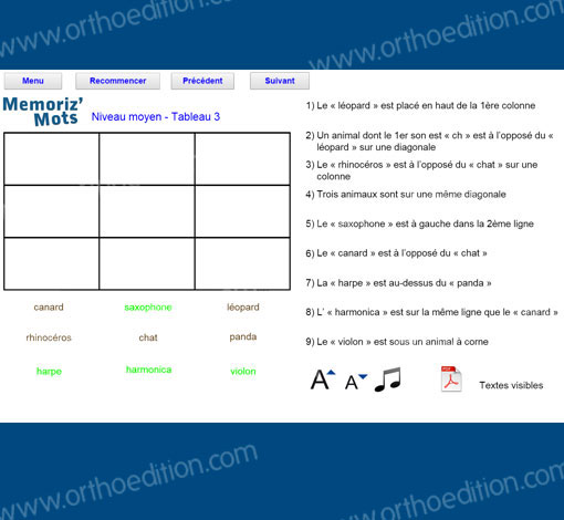 Image de Mémoriz'mots, produit d'Ortho Édition