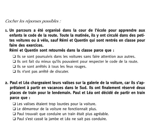 Image de 300 exercices de compréhension d'inférences logique et pragmatique et de chaînes causales (pdf), produit d'Ortho Édition