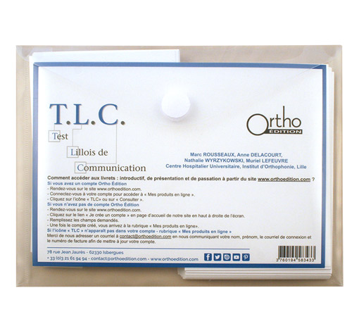 Image de TLC - Test Lillois de communication (version pdf), produit d'Ortho Édition