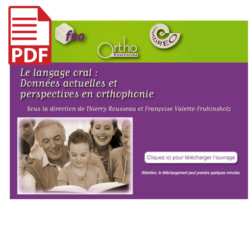 Image du produit Langage oral - Données actuelles : Actes 2010 (pdf)