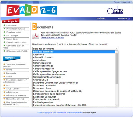 Image de EVALO 2-6 - autre licence supplémentaire, produit d'Ortho Édition