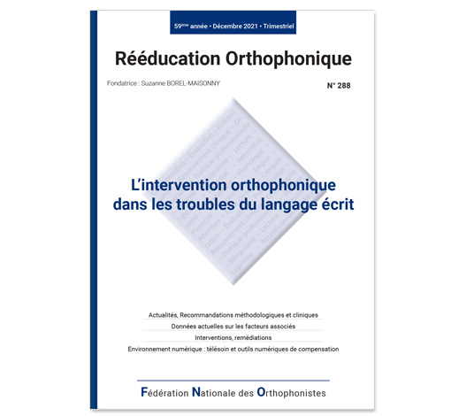 Image du produit N° 288 - L’intervention orthophonique dans les troubles du langage écrit