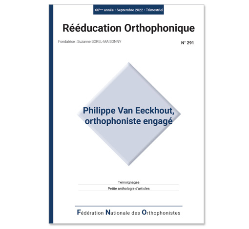 Image du produit N° 291 - Philippe Van Eeckhout, orthophoniste engagé