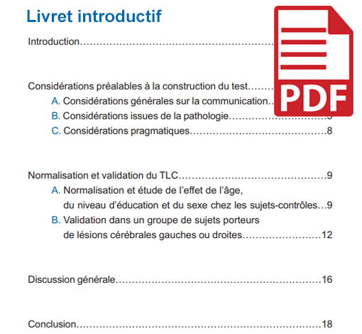 Image sur le produit TLC - Test Lillois de communication (version pdf)